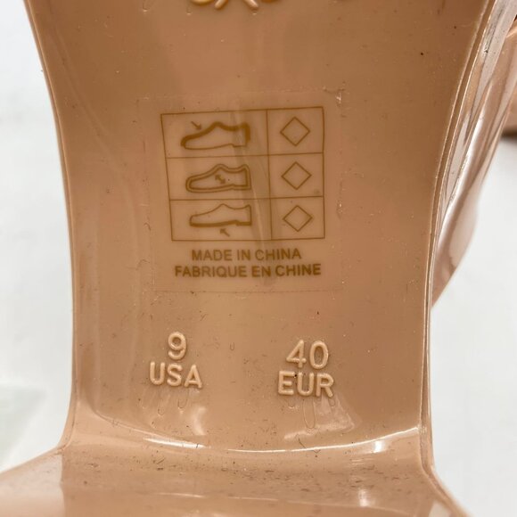 Jeffrey Campbell Tan Rubber Block Heel Sandals | Size 9 - Picture 10 of 11